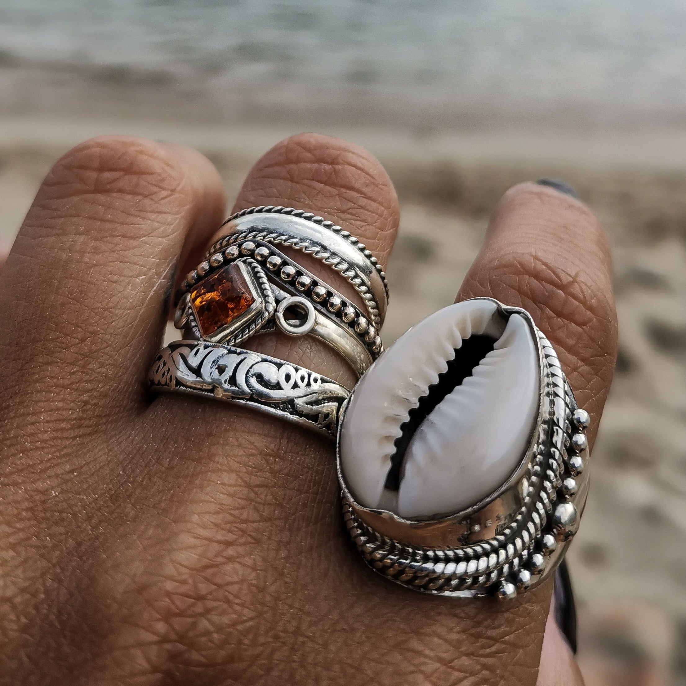 Ethnic Seashell Ring - HandSoul BCN