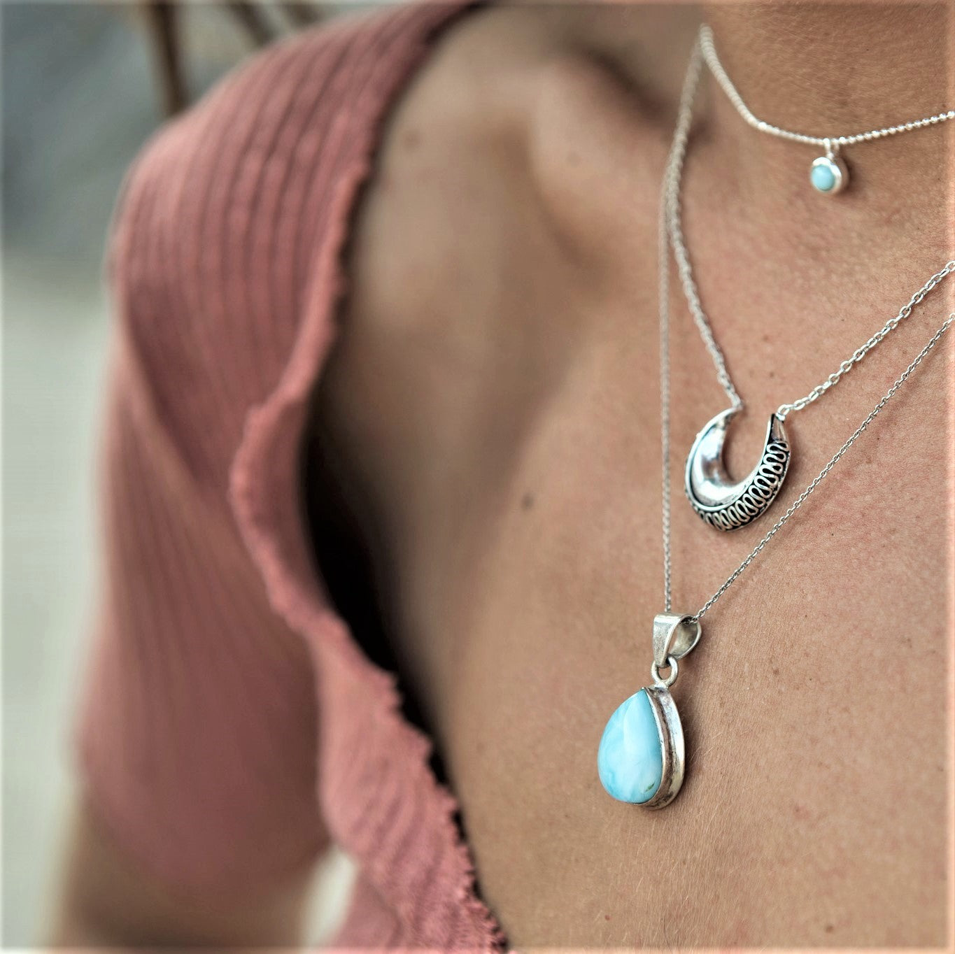 Choker Mini Larimar - HandSoul BCN